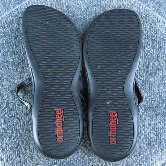 Orthaheel‎ Women Flip Flop Sandal Shoes Size 10 Medium Black Synthetic - Picture 8 of 10